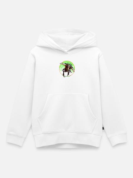 Halloween Bee (Version ohne Text) - Kinder Premium Organic Hoodie - Weiß