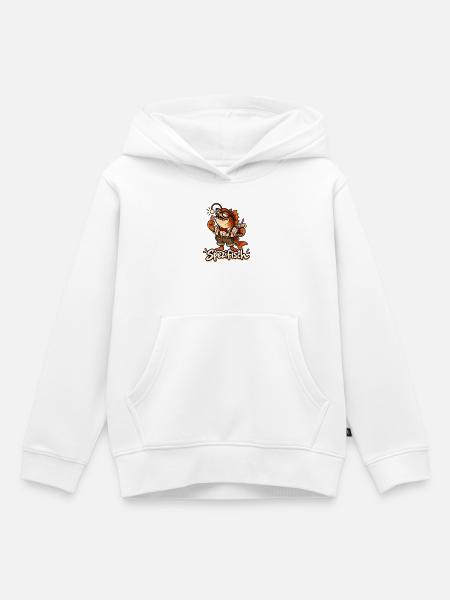 Spezifisch – Lustiger Besserwisser Fisch - Kinder Premium Organic Hoodie - Weiß