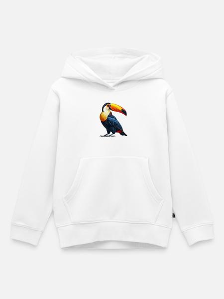 Tukan - Kinder Premium Organic Hoodie - Weiß