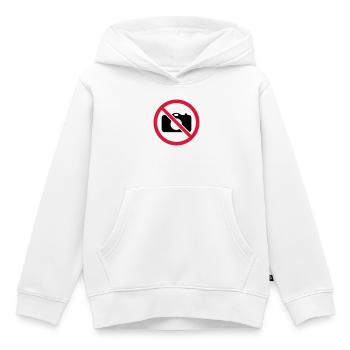 Pas de photos! - Sweat Premium à capuche enfant bio - blanc - Devant - AI Model Kid Female (0cm)