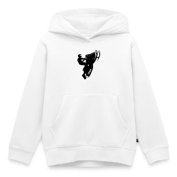 Snowmobil, Snowboarder, Freestyle - Kinder Premium Organic Hoodie - Weiß - Vorne - AI Model Kid Female (0cm)