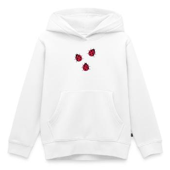 ladybug - Kids Premium Organic Hoodie - white - Front - AI Model Kid Female (0cm)
