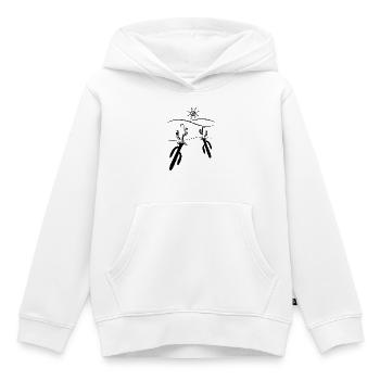 cactus romantiques - Sweat Premium à capuche enfant bio - blanc - Devant - AI Model Kid Female (0cm)