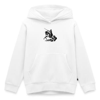 Ritter auf einem Pferd - Kinder Premium Organic Hoodie - Weiß - Vorne - AI Model Kid Female (0cm)