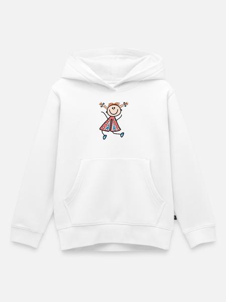 Mädchen - Kinder Premium Organic Hoodie - Weiß