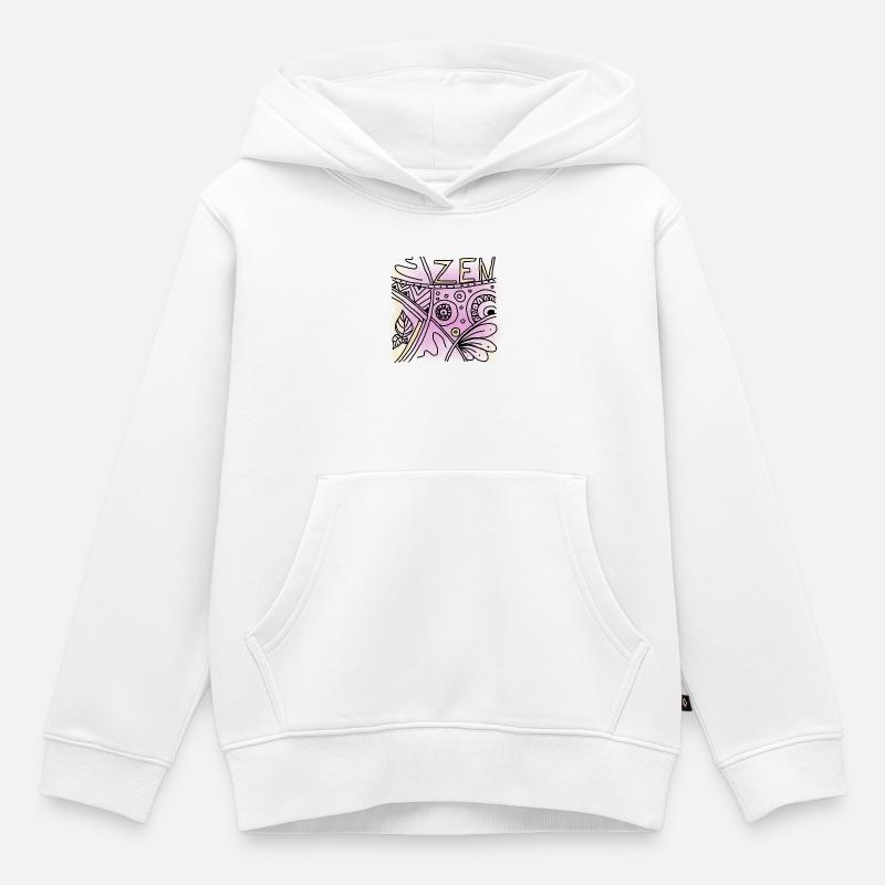 Zen - Sweat Premium à capuche enfant bio - blanc