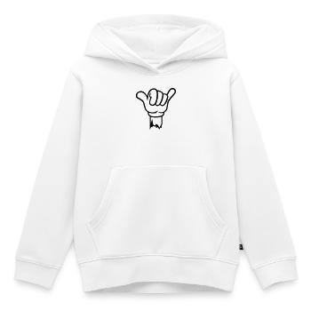 geste hand shaka - Kinder Premium Organic Hoodie - Weiß - Vorne - AI Model Kid Female (0cm)