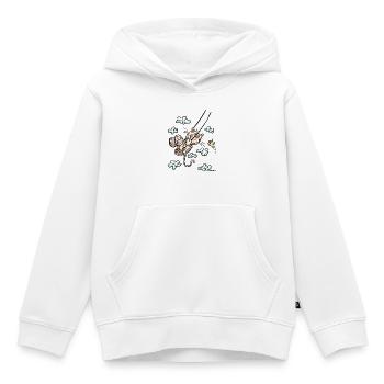 Cat on the swing - Kids Premium Organic Hoodie - white - Front - AI Model Kid Female (0cm)