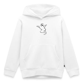 gespenst geist halloween - Kinder Premium Organic Hoodie - Weiß - Vorne - AI Model Kid Female (0cm)