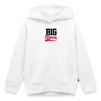 Big Niece - Kids Premium Organic Hoodie - white - Front - AI Model Kid Female (0cm)