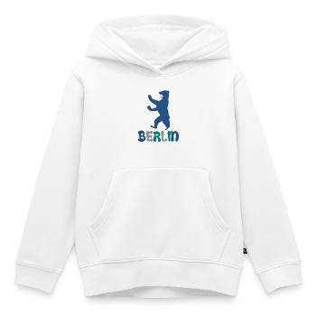 Ours de Berlin et de Berlin - Sweat Premium à capuche enfant bio - blanc - Devant - AI Model Kid Female (0cm)