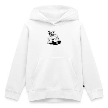 pitbull, staffordshire terrier - Sweat Premium à capuche enfant bio - blanc - Devant - AI Model Kid Female (0cm)