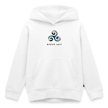Triskel Breton - Kinder Premium Organic Hoodie - Weiß - Vorne - AI Model Kid Female (0cm)