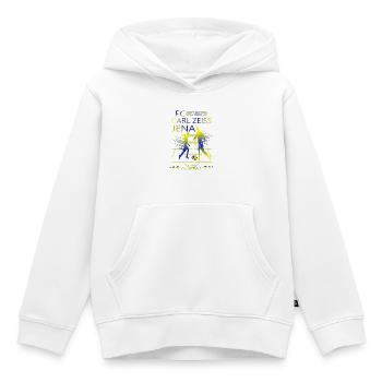 FC Carl Zeiss Jena - Sweat Premium à capuche enfant bio - blanc - Devant - AI Model Kid Female (0cm)