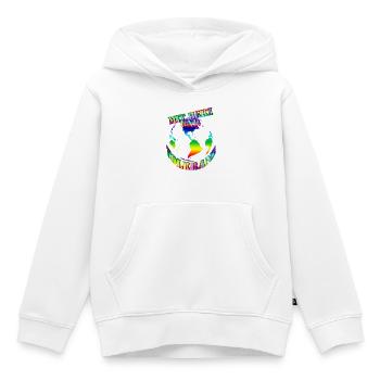 mit Herz und Toleranz Welt - Kinder Premium Organic Hoodie - Weiß - Vorne - AI Model Kid Female (0cm)