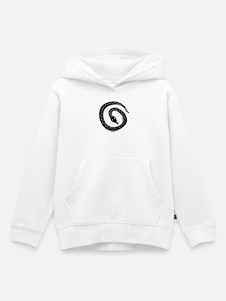 Schlange Symbol - Premium børne hættetrøje økologisk - hvid