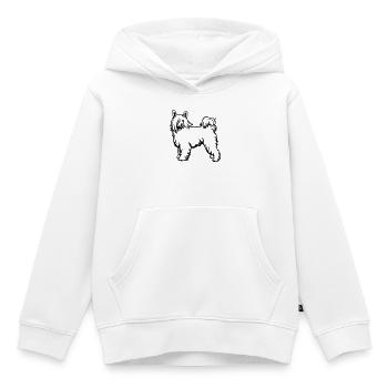 Bouffée de poudre à crête chinoise - Sweat Premium à capuche enfant bio - blanc - Devant - AI Model Kid Female (0cm)