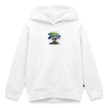 Bonsaï - Sweat Premium à capuche enfant bio - blanc - Devant - AI Model Kid Female (0cm)