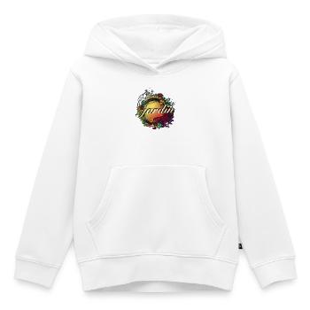 bunter Garten in Jugendstil Glasfenster Optik - Kinder Premium Organic Hoodie - Weiß - Vorne - AI Model Kid Female (0cm)