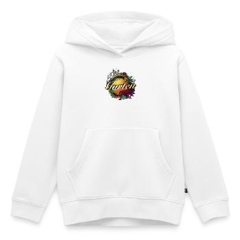 bunter Garten in Jugendstil Glasfenster Optik - Kinder Premium Organic Hoodie - Weiß - Vorne - AI Model Kid Female (0cm)