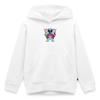 Préposé à la station-service Station d’essence Koala - Sweat Premium à capuche enfant bio - blanc - Devant - AI Model Kid Female (0cm)