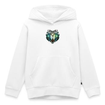 Jugendstil Ornament in transparenter Glas Optik - Kinder Premium Organic Hoodie - Weiß - Vorne - AI Model Kid Female (0cm)