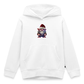 Weihnachtsgnom mit Wichtel beleidigt  - Kinder Premium Organic Hoodie - Weiß - Vorne - AI Model Kid Female (0cm)