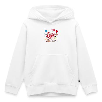love is in the air - Kids Premium Organic Hoodie - white - Front - AI Model Kid Female (0cm)