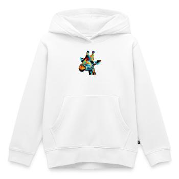 Girafe Pop Art - Sweat Premium à capuche enfant bio - blanc - Devant - AI Model Kid Female (0cm)