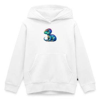 Dinosaurier - Kinder Premium Organic Hoodie - Weiß - Vorne - AI Model Kid Female (0cm)