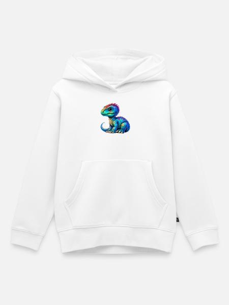 Dinosaurier - Kinder Premium Organic Hoodie - Weiß