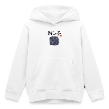 Sashiko - Japanische Stickerei - Sticken - Japan - Kinder Premium Organic Hoodie - Weiß - Vorne - AI Model Kid Female (0cm)