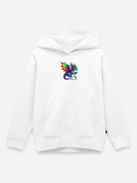 Dragon - Sweat Premium à capuche enfant bio - blanc