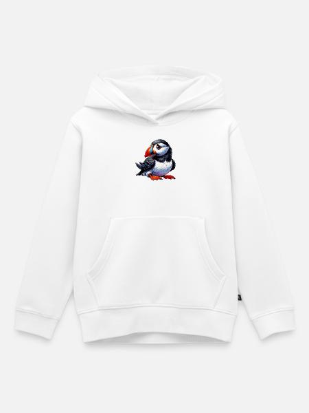 Papageitaucher - Kinder Premium Organic Hoodie - Weiß
