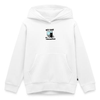 Perds-toi je ronronne - Sweat Premium à capuche enfant bio - blanc - Devant - AI Model Kid Female (0cm)