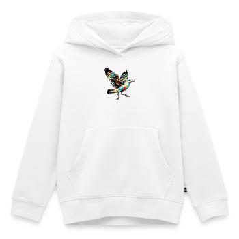 Mouette - Sweat Premium à capuche enfant bio - blanc - Devant - AI Model Kid Female (0cm)