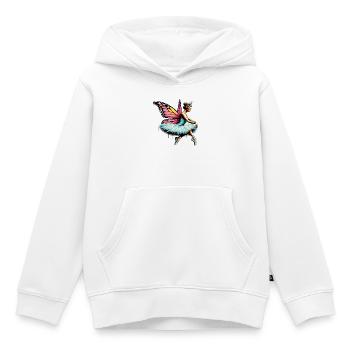 Ballerina mit Schmetterlingsflügeln, Schmetterlingen, Tutu - Kinder Premium Organic Hoodie - Weiß - Vorne - AI Model Kid Female (0cm)