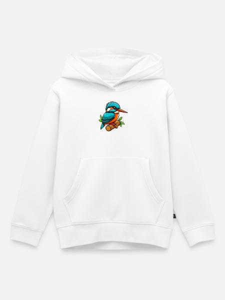 Eisvogel - Kinder Premium Organic Hoodie - Weiß
