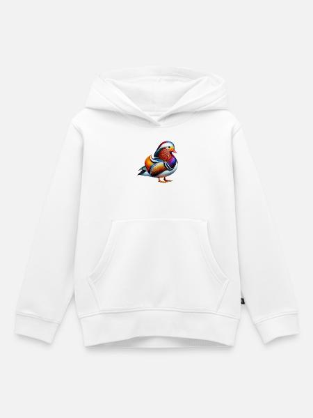 Mandarinente - Kinder Premium Organic Hoodie - Weiß