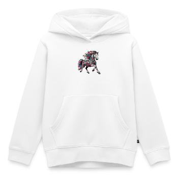 Pferd - Kinder Premium Organic Hoodie - Weiß - Vorne - AI Model Kid Female (0cm)