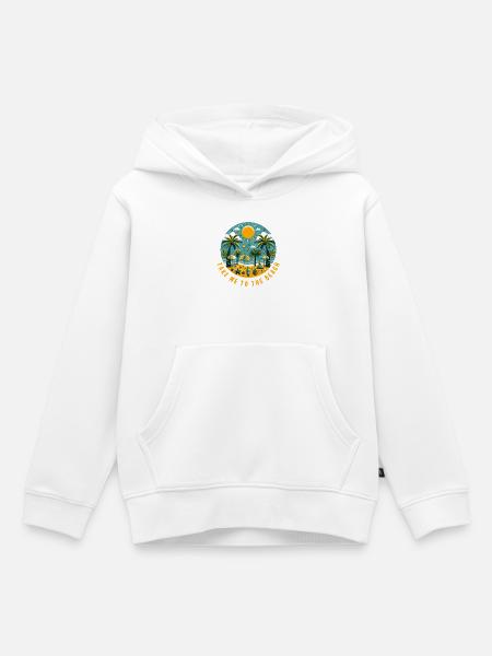 Bring mich zum Strand - Kinder Premium Organic Hoodie - Weiß