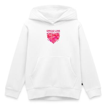 Spread love - Kids Premium Organic Hoodie - white - Front - AI Model Kid Female (0cm)