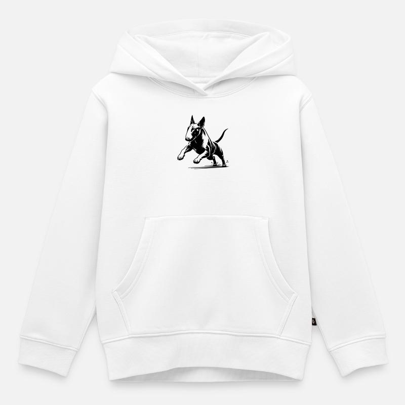Bullterrier - Kinder Premium Organic Hoodie - Weiß