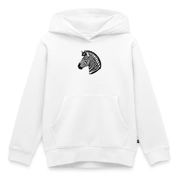 Zebra - Kinder Premium Organic Hoodie - Weiß - Vorne - AI Model Kid Female (0cm)
