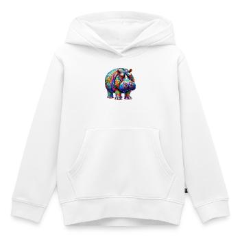 Nilpferd - Kinder Premium Organic Hoodie - Weiß - Vorne - AI Model Kid Female (0cm)