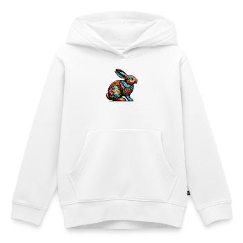Lapin - Sweat Premium à capuche enfant bio - blanc - Devant - AI Model Kid Female (0cm)