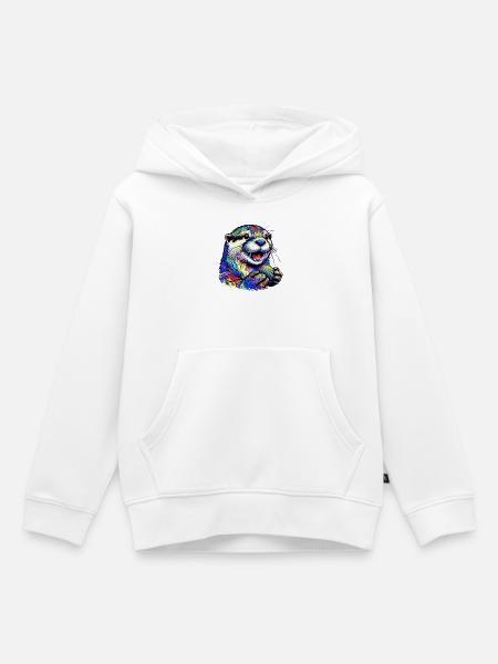 Otter - Kinder Premium Organic Hoodie - Weiß