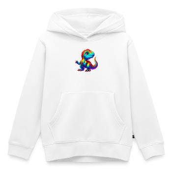 Dinosaur - Kids Premium Organic Hoodie - white - Front - AI Model Kid Female (0cm)
