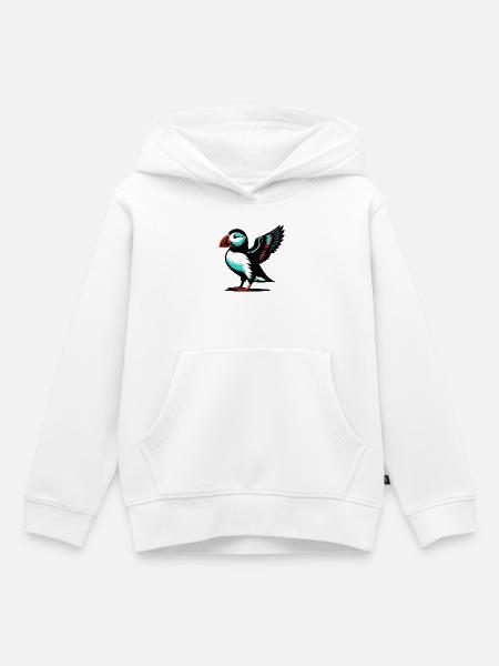 Papageitaucher - Kinder Premium Organic Hoodie - Weiß