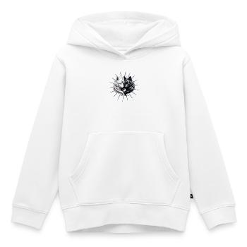 Yin Yang Wölfe. - Kinder Premium Organic Hoodie - Weiß - Vorne - AI Model Kid Female (0cm)